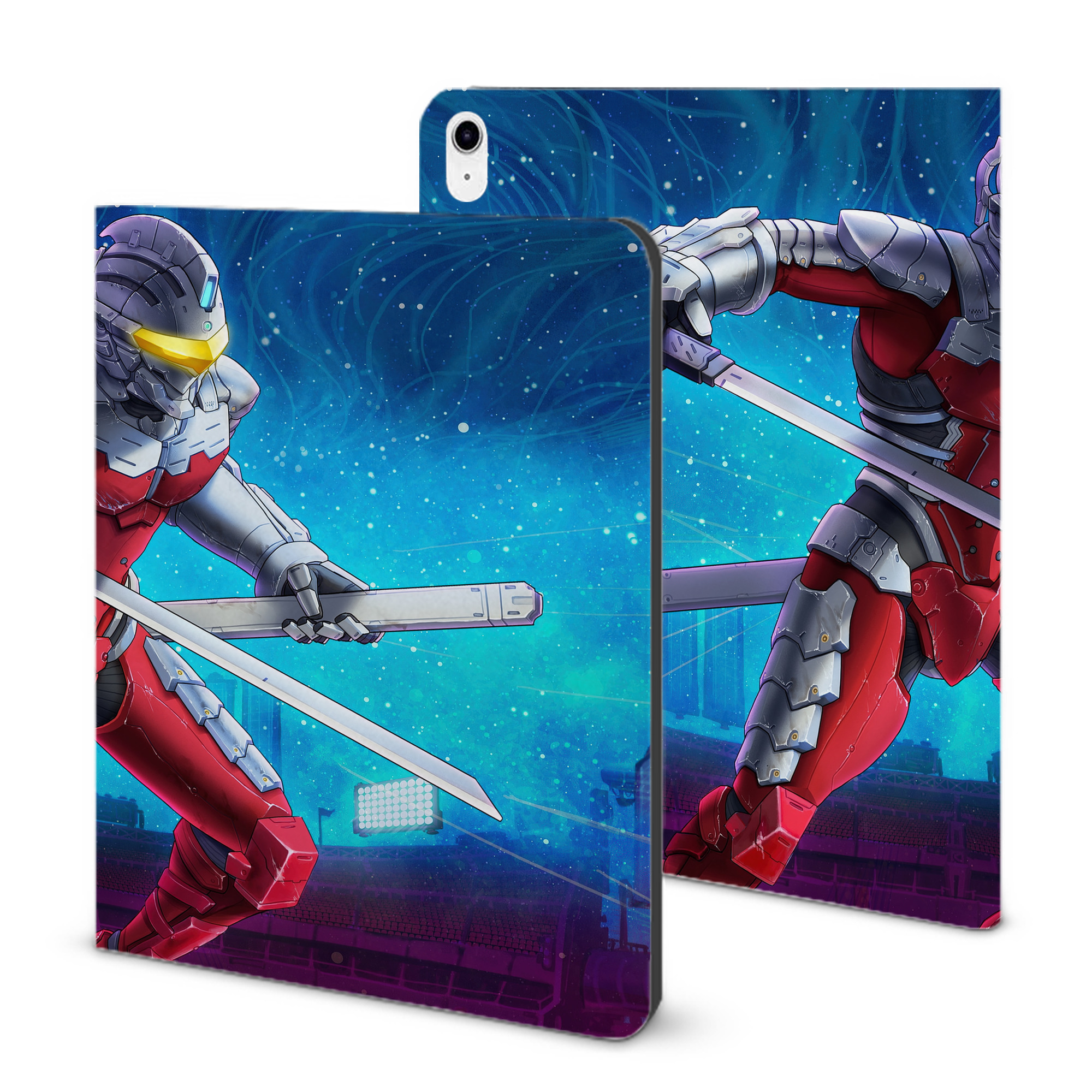 （画像用） ウルトラマン Ultraman IPad ケース ブック型 PUレザー TPU 耐衝撃 軽量 薄型 ペン収納なし 全面保護 IPad 各モデル対応